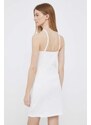 Bavlněné šaty Calvin Klein Jeans bílá barva, mini