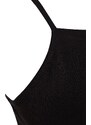 Trendyol Black Halter Neck Fitted Midi Interlock Smart Knitted Dress