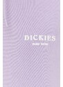 Bavlněná mikina Dickies pánská, fialová barva, s kapucí, s potiskem