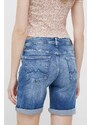 Džínové šortky Pepe Jeans dámské, hladké, medium waist