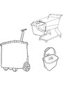 Nákupní košík na kolečkách Reisenthel Carrycruiser Frame Rhombus light grey