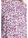 Trendyol Purple Floral Patterned 100% Viscose Woven Dress