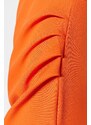 Trendyol Orange Fitted/Fitted Midi tkané šaty se čtvercovým límcem