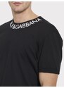 DOLCE & GABBANA Neckline Black tričko
