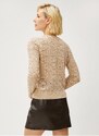 Koton Women's Wear Knitwear Cardigan V-Neck With Buttons 3sak90014ht Beige.