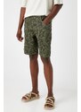 Koton Camouflage Patterned Gabardine Shorts