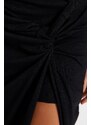 Trendyol Black Maxi Knitted Skirt With Tassels