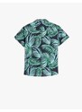 Koton Shirts With Short Sleeves, Cotton Tropical Print