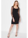 Trendyol Black Bodysuit Mini Woven Woven Dress