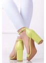 Ideal Žluté sandály na hrubém podpatku Blithe III