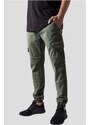 URBAN CLASSICS Washed Cargo Twill Jogging Pants - olive