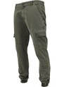 URBAN CLASSICS Washed Cargo Twill Jogging Pants - olive