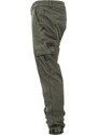 URBAN CLASSICS Washed Cargo Twill Jogging Pants - olive