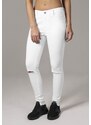 URBAN CLASSICS Ladies Cut Knee Pants - white