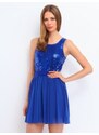 Top Secret dámské šaty s flitry modré