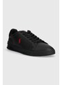 Sneakers boty Polo Ralph Lauren Hrt Ct II černá barva, 809900935002