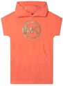 Dětské bavlněné šaty Michael Kors oranžová barva, mini