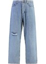 Trendyol Light Blue Men's Wide Leg Destroyed Jeans Jeans Trousers