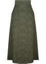 Trendyol Khaki Skirt with Viscose Fabric and Animal Print