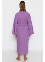 Trendyol Maxi Woven Kimono & Caftan with Purple Belt