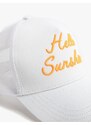 Koton Cap Hat Motto Embroidered Cotton