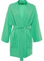 Trendyol Mini Woven Kimono & Caftan with Green Belt