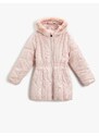 Koton Shimmer Long Down Jacket with Plush Lined.