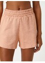 Koton Relaxed-Cut Shorts. The waist is thick, elasticized.
