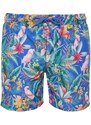Trendyol Navy Blue Men's Standard Size Floral Print Swimwear Marine Shorts
