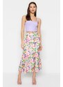 Trendyol Multicolored Floral Patterned Maxi Length Woven Skirt