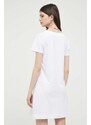 Bavlněné šaty Love Moschino bílá barva, mini