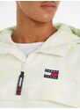 Tommy Hilfiger Mentolová pánská lehká vzorovaná bunda Tommy Jeans - Pánské