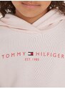 Světle růžová holčičí mikina s kapucí Tommy Hilfiger - Holky