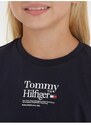 Tmavě modré holčičí tričko Tommy Hilfiger - Holky