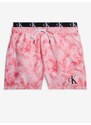 Růžové batikované pánské plavky Calvin Klein Underwear - Pánské