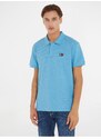 Tommy Hilfiger Světle modré pánské polo tričko Tommy Jeans Badge Polo - Pánské