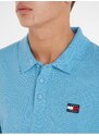 Tommy Hilfiger Světle modré pánské polo tričko Tommy Jeans Badge Polo - Pánské