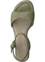 Módní sandály na klínku Marco Tozzi 2-2-28700-20 zelená