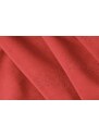 Červená sametová rohová pohovka MICADONI Kendal 332 cm, levá