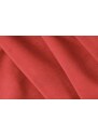 Červená sametová rohová pohovka MICADONI Kendal 357 cm, levá