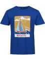Pánské bavlněné tričko Regatta CLINE VII modrá