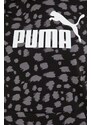 Tepláková mikina Puma černá barva, s kapucí
