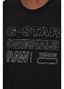 Bavlněné tričko G-Star Raw černá barva, s potiskem