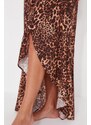 Trendyol Animal Patterned Maxi Ruffled Skirt