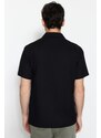 Trendyol Black Unisex Relaxed Fit Short Sleeve Shirt