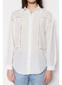 Trendyol Ecru Boyfirend Woven Shirt