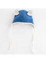 Jarní kojenecká čepička s šátkem na krk New Baby Sebastian modrá Barva: Hnědá, Velikost: 56 (0-3m)