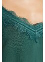 Trendyol Green Lace Viscose Athlete-Shorts Woven Pajamas Set