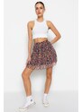 Trendyol Multi Color Lined Flounce Chiffon Mini Woven Skirt