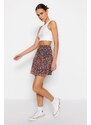 Trendyol Multi Color Lined Flounce Chiffon Mini Woven Skirt